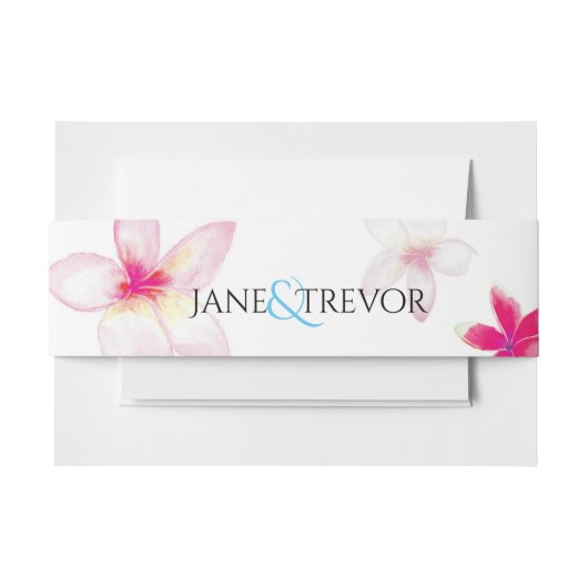 プルメリア結婚ズベリーバンド 招待状ベリーバンド (正面例)