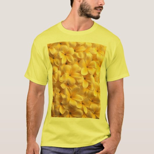 プルメリア花黄 Tシャツ (正面)