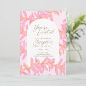 プルメリア誕生日招待状 招待状 (スタンド正面)