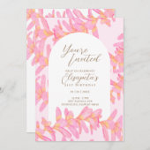 プルメリア誕生日招待状 招待状 (正面/裏面)