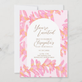 プルメリア誕生日招待状 招待状