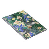 プルメリア青い花、水色シームレス。 ノートブック (右側)