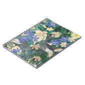 プルメリア青い花、水色シームレス。 ノートブック (左側)