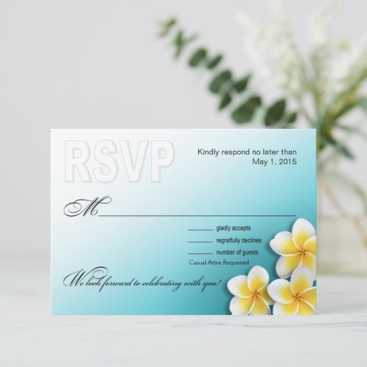 プルメリア スターフィッシュ トロピカルビーチ ご参加のお返事ください 出欠カード (スタンド正面)