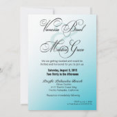 プルメリア スターフィッシュ ビーチ トロピカル ウェディング 招待状 (裏面)