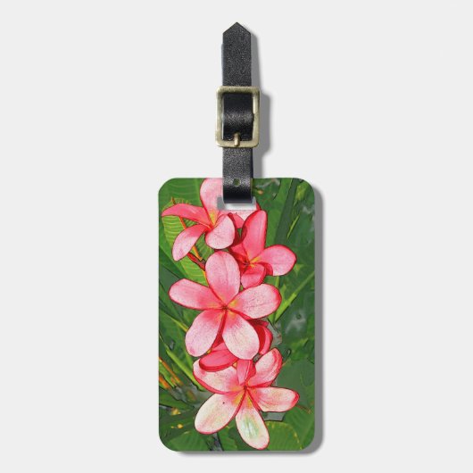 プルメリア ラゲッジタグ (正面縦)