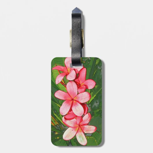 プルメリア ラゲッジタグ (裏面縦)