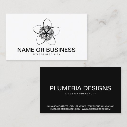 プルメリア 名刺 (正面/裏面)
