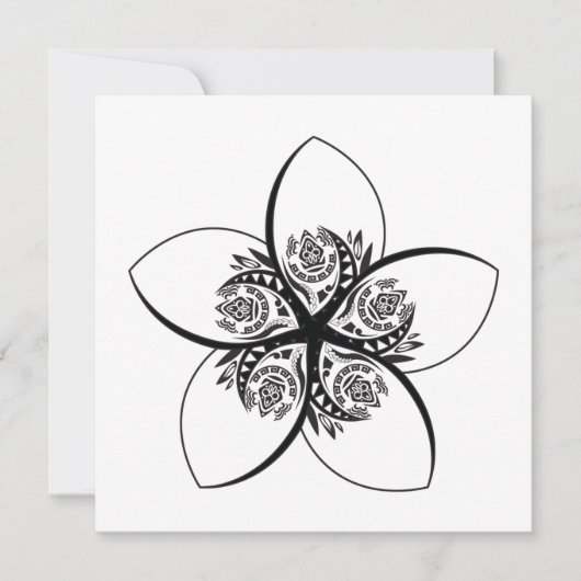 プルメリア 招待状 (正面)