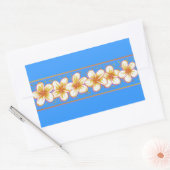 プルメリア 長方形シール (封筒)