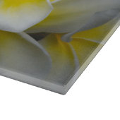 プルメリア、黄色の花写真 カッティングボード (角)