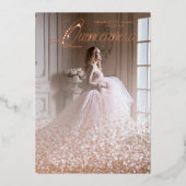 プルリナオロサテンデンシアXVエスパニョールフォート 箔招待状 (正面)