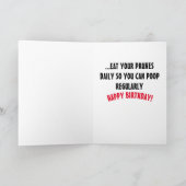 プルーおもしろいニングして、ウンチ誕生日カードを使用できるようにします カード (内部)