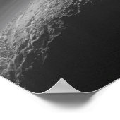 プルークールトの白黒サーフェス地形 ポスター (角)