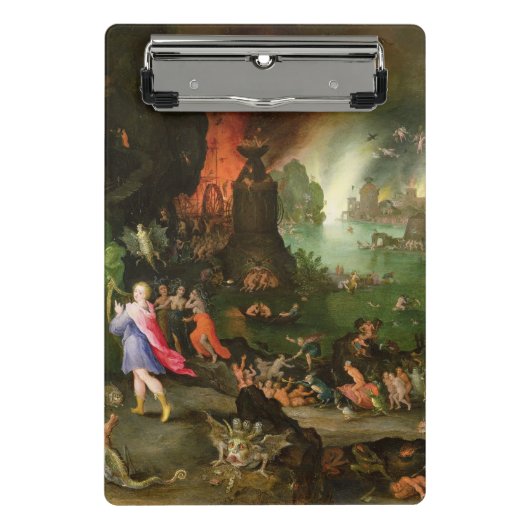 プルートに遊ぶハープを持つオルペウス ミニクリップボード (正面)