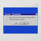 プルートのおもしろいな階級を下げられたデザイン ポストカード (正面)