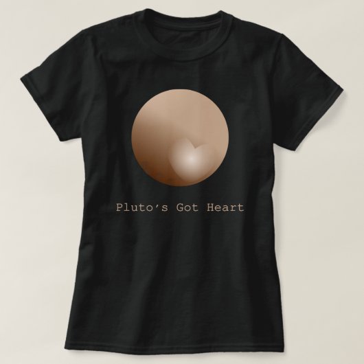 プルートの得られたハート Tシャツ (デザイン正面)