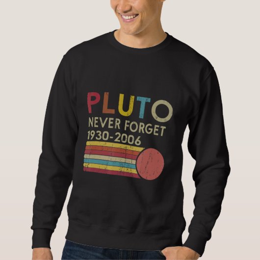 プルートノー忘れレトロ宇宙サイエンスGag Plut スウェットシャツ (正面)