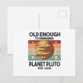 プルート ビンテージ プラネット ギャラクシー スペース ディストレス ポストカード (正面/裏面)