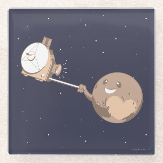 プルートSelfie ガラスコースター (正面)