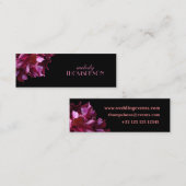 プルーヌバラフラワーインティール（緑がかった色）アクアブルーデジタルアート スキニー名刺 (正面/裏面)