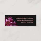 プルーヌバラフラワーインティール（緑がかった色）アクアブルーデジタルアート スキニー名刺 (裏面)