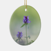プルーネラフラワー自然写真 セラミックオーナメント (右)