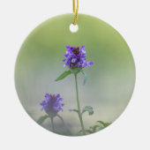 プルーネラフラワー自然写真 セラミックオーナメント (正面)
