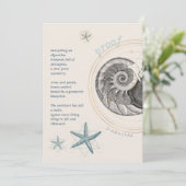 プルーフシーシェルナウティラスフィボナッチデザイン サンキューカード (スタンド正面)