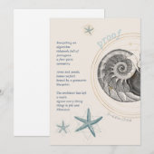 プルーフシーシェルナウティラスフィボナッチデザイン サンキューカード (正面/裏面)