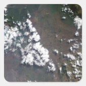 プルームはDRCのナイラゴーン火山から上昇する スクエアシール (正面)