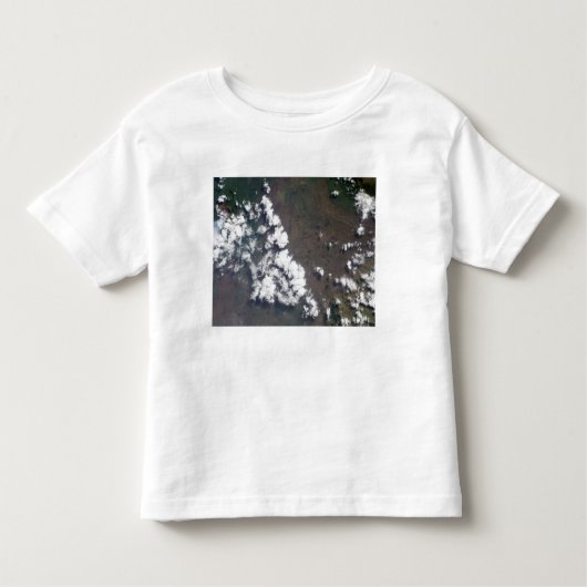 プルームはDRCのナイラゴーン火山から上昇する トドラーTシャツ (正面)
