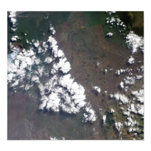 プルームはDRCのナイラゴーン火山から上昇する フォトプリント (正面)