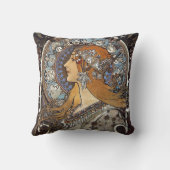 プルーム〔占星術の〕十二宮図ウーマンバイアルフォンスミュシャ-アールヌーボー クッション (裏面)