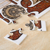 プルーム〔占星術の〕十二宮図ウーマンバイアルフォンスミュシャ-アールヌーボー ジグソーパズル (側面)