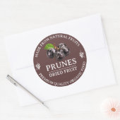 プルーン干し果実カスタムラベル ラウンドシール (封筒)