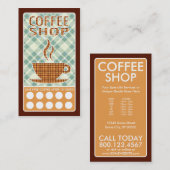 プレアシードコーヒーショップパンチカード ロイヤリティカード (正面/裏面)