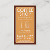 プレアシードコーヒーショップパンチカード ロイヤリティカード (裏面)