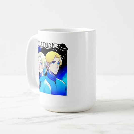 プレアディアンエイリアンレースとUFO コーヒーマグカップ (正面左)