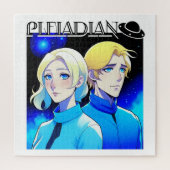 プレアディアンエイリアンレースとUFO ジグソーパズル (縦)