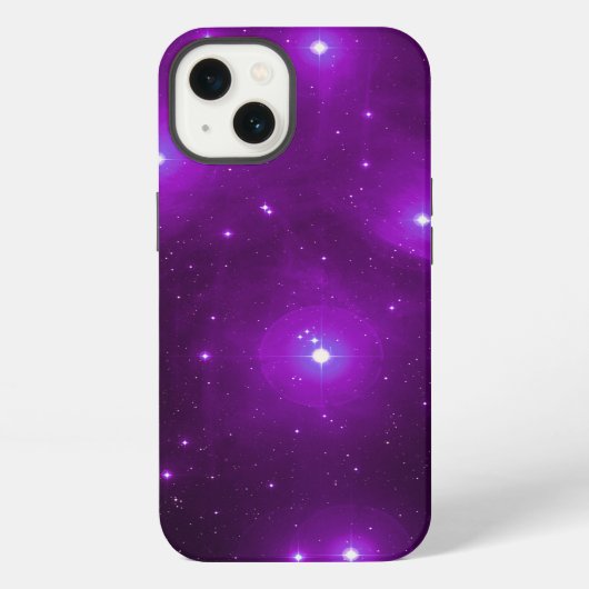 プレアデス星団の紫色 iPhoneケース (裏面)