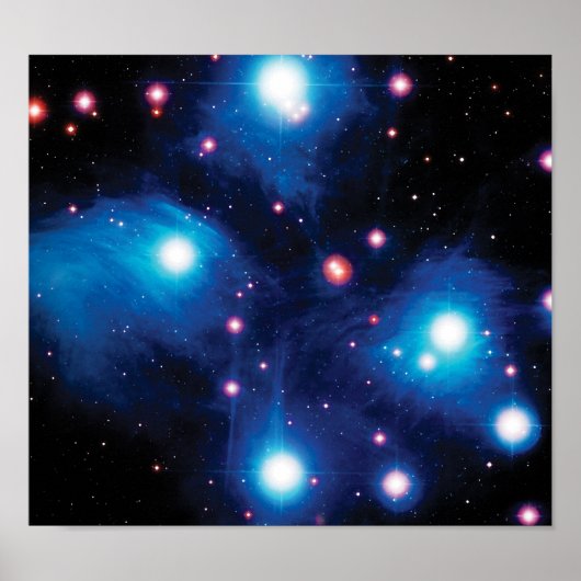 プレアデス星団 メシエ45 NASA 宇宙写真 ポスター (正面)