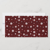 プレイおもしろいド·スノーフレーク·オ·シカの写真 シーズンカード (裏面)