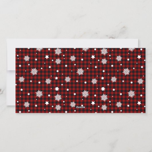 プレイおもしろいド·スノーフレーク·オ·シカの写真 シーズンカード (裏面)