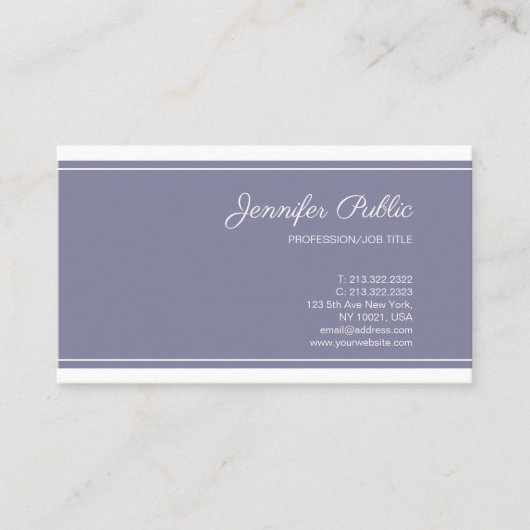 プレイお洒落ンエレガントカラープロフェッショナルシモダンック 名刺 (正面)