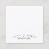 プレイエレガントンモダンミニマルトレンディーラグジュアリー スクエア名刺 (正面)