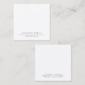 プレイエレガントンモダンミニマルトレンディーラグジュアリー スクエア名刺 (正面/裏面)