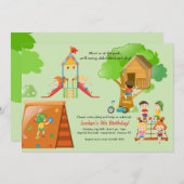 プレイグラウンドおもしろい招待状 招待状 (正面/裏面)