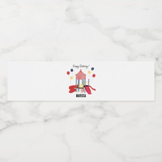 プレイグラウンドキッズボーイズガールズ誕生日名前をカスタムする ペットボトルラベル (シングルラベル)