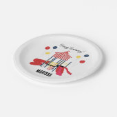 プレイグラウンドキッズボーイズガールズ誕生日名前をカスタムする ペーパープレート (アングル)